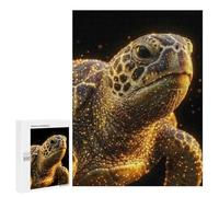 Puzzles pour Adolescents 500 PCS Glowing Sea Turtle Portrait Puzzles, Jeux Amusants, Assemblage De Motifs, Cadeaux Uniques d'anniversaire Et De Noël 500 PCS