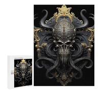 Puzzles pour Adolescents 500 PCS Golden Skull Cthulhu Casse-tête pour Adultes, Jeu De Réflexion Difficile, Original, Cadeau d'anniversaire 500 PCS