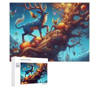 Puzzles pour Adolescents 500 PCS Golden Stag Puzzles pour Adultes Jeu De Réflexion Décoration Intérieure Activités Amusantes À La Maison 500 PCS