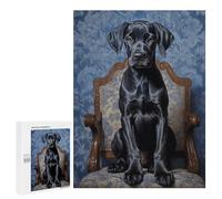 Puzzles pour Adolescents 500 PCS Great Dane Puppy Puzzles pour Adolescents, Jouets À Faire Soi-même, Activités Amusantes À La Maison pour Passer Le Temps, 500 PCS