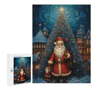 Puzzles pour Adolescents 500 PCS Happy Xmas Santa Claus Puzzles pour Adolescents, Jouets Anti-Stress, Décoration Murale, Cadeaux d'anniversaire Et De Noël Uniques 500 PCS