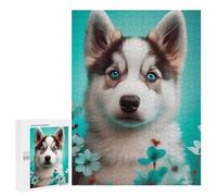 Puzzles pour Adolescents 500 PCS Husky Cute Poppy Casse-têtes pour Adultes Jeu De Réflexion Assemblage De Motifs Interaction Parent-Enfant 500 PCS