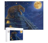 Puzzles pour Adolescents 500 PCS Jaguar Moonlit Pyramid Night Puzzles, Jeux Relaxants, Décoration Intérieure, Cadeaux Et Idées Cadeaux Uniques pour Un Anniversaire 500 PCS