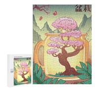 Puzzles pour Adolescents 500 PCS Japanese Bonsai Fuji Ace Puzzles pour Adolescents Jeux Relaxants Assemblage De Motifs Cadeaux Uniques d'anniversaire Et De Noël 500 PCS