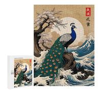 Puzzles pour Adolescents 500 PCS Japanese Peacock Puzzles pour Adultes Jeux Familiaux pour S'amuser en Famille Offrez des Cadeaux pour Toute La Famille 500 PCS