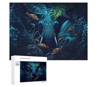 Puzzles pour Adolescents 500 PCS Jungle Elephant Majesty Puzzles pour Adultes Jeux Relaxants Découpe De Précision Jeu Stimulant Cadeaux 500 PCS
