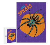 Puzzles pour Adolescents 500 PCS Just Love Spiders Graphic Art Arachnid Art Puzzles pour Adolescents, Jouets Anti-Stress, Décoration Murale, Cadeaux d'anniversaire Et De Noël Uniques 500 PCS