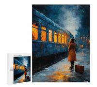 Puzzles pour Adolescents 500 PCS Last Train - A Pause Before The Goodbye Puzzles pour Adultes - Jeu Manuel Anti-Stress - Cadeaux Uniques pour Anniversaire Et Noël 500 PCS