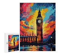 Puzzles pour Adolescents 500 PCS London's Iconic Big Ben in Vibrant Colors Puzzles pour Adolescents Améliorent La Mémoire Difficiles À Compléter Jeux Stimulants 500 PCS