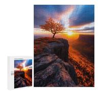 Puzzles pour Adolescents 500 PCS Lone Tree Sunset Puzzles pour Adultes Jeux Relaxants Décoration Murale Activités Amusantes À La Maison 500 PCS