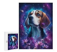 Puzzles pour Adolescents 500 PCS Magical Beagle in Flowers Puzzles pour Adolescents Améliorent La Mémoire Difficiles À Compléter Jeux Stimulants 500 PCS