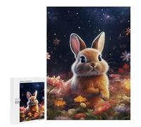 Puzzles pour Adolescents 500 PCS Magical Bunny Garden Puzzles pour Adultes Jeu De Réflexion Décoration Intérieure Activités Amusantes À La Maison 500 PCS