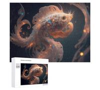 Puzzles pour Adolescents 500 PCS Magical Cosmic Fish Puzzle Anti-Stress, Jouet Idéal pour Une Décoration Amusante À La Maison, 500 PCS