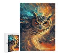 Puzzles pour Adolescents 500 PCS Magical Fire Owl Artwork Puzzles pour Adolescents Améliorent La Mémoire Difficiles À Compléter Jeux Stimulants 500 PCS