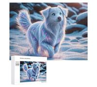 Puzzles pour Adolescents 500 PCS Magical Snow Dog Puzzle Anti-Stress, Jouet Idéal pour Une Décoration Amusante À La Maison, 500 PCS