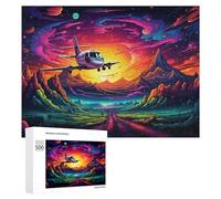 Puzzles pour Adolescents 500 PCS Magical Sunset Flight Adventure -5 Puzzles pour Adolescents Jeux Relaxants Assemblage De Motifs Cadeaux Uniques d'anniversaire Et De Noël 500 PCS