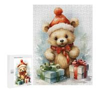 Puzzles pour Adolescents 500 PCS Merry Tiny Bear Xmas Puzzles pour Adultes Jouets Anti-Stress pour S'amuser en Famille Interaction Parent-Enfant 500 PCS