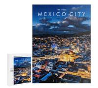 Puzzles pour Adolescents 500 PCS Mexico City Lights Puzzle Anti-Stress, Jouet Idéal pour Une Décoration Amusante À La Maison, 500 PCS