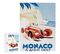 Puzzles pour Adolescents 500 PCS Monaco Grand Prix 1948 Casse-têtes pour Adultes Jeu De Réflexion Assemblage De Motifs Interaction Parent-Enfant 500 PCS