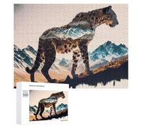 Puzzles pour Adolescents 500 PCS Mountain Leopard Majesty Puzzle Anti-Stress, Jouet Idéal pour Une Décoration Amusante À La Maison, 500 PCS