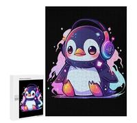 Puzzles pour Adolescents 500 PCS Music Penguin Puzzles pour Adolescents Jeux Relaxants Assemblage De Motifs Cadeaux Uniques d'anniversaire Et De Noël 500 PCS