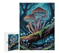 Puzzles pour Adolescents 500 PCS Mystical Mushroom Forest Illustration Puzzles pour Adultes - Jeu Manuel Anti-Stress - Cadeaux Uniques pour Anniversaire Et Noël 500 PCS