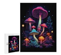 Puzzles pour Adolescents 500 PCS Neon Mushroom Dream Puzzles, Jeux Relaxants, Décoration Intérieure, Cadeaux Et Idées Cadeaux Uniques pour Un Anniversaire 500 PCS