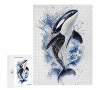 Puzzles pour Adolescents 500 PCS Orca - Killer Whale Puzzles pour Adultes - Jeu Manuel Anti-Stress - Cadeaux Uniques pour Anniversaire Et Noël 500 PCS