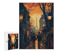 Puzzles pour Adolescents 500 PCS Parisian Romance Puzzles pour Adultes Jouets Anti-Stress pour S'amuser en Famille Interaction Parent-Enfant 500 PCS