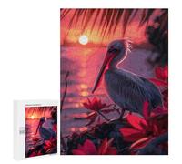 Puzzles pour Adolescents 500 PCS Pelican Rock Sunset Casse-têtes pour Adultes Jeu De Réflexion Assemblage De Motifs Interaction Parent-Enfant 500 PCS