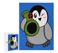 Puzzles pour Adolescents 500 PCS Penguin Bazooka Casse-têtes pour Adultes Jeu De Réflexion Assemblage De Motifs Interaction Parent-Enfant 500 PCS