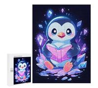 Puzzles pour Adolescents 500 PCS Penguin Reading A Book Puzzles pour Adultes Jeux Relaxants pour S'amuser en Famille Cadeaux De Noël Et d'anniversaire 500 PCS