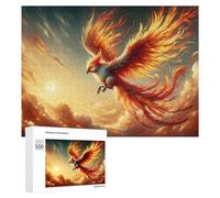 Puzzles pour Adolescents 500 PCS Phoenix Rising Fantasy Artwork Puzzles pour Adultes Jeux Relaxants Découpe De Précision Jeu Stimulant Cadeaux 500 PCS