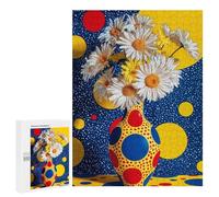 Puzzles pour Adolescents 500 PCS Pop Art Daisy Bouquet Vase Puzzles pour Adolescents Améliorent La Mémoire Difficiles À Compléter Jeux Stimulants 500 PCS