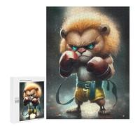 Puzzles pour Adolescents 500 PCS Pro Lion Cub Boxer Puzzles pour Adultes Jeu Familial Décoration Parfaite Difficile À Compléter 500 PCS