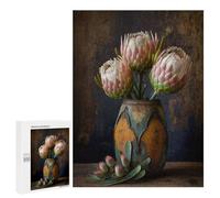 Puzzles pour Adolescents 500 PCS Protea Bouquet in A Jar Puzzles pour Adultes Jeux Relaxants Décoration Murale Activités Amusantes À La Maison 500 PCS