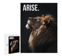 Puzzles pour Adolescents 500 PCS Puzzle pour Adultes Arise Lion Motivation Puzzle Mural Difficile À Difficile Aide À Exercer Le Cerveau 500 PCS