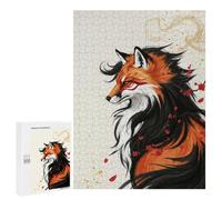 Puzzles pour Adolescents 500 PCS Puzzle pour Adultes Fox Spirit with Blossoms Digital Art Puzzle Mural Difficile À Difficile Aide À Exercer Le Cerveau 500 PCS
