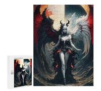 Puzzles pour Adolescents 500 PCS Puzzle pour Adultes Gothic Angel and Devil Puzzle Mural Difficile À Difficile Aide À Exercer Le Cerveau 500 PCS