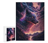 Puzzles pour Adolescents 500 PCS Puzzle pour Adultes Thundering Wolf Majesty -1 Puzzle Mural Difficile À Difficile Aide À Exercer Le Cerveau 500 PCS