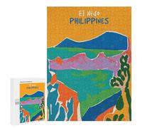 Puzzles pour Adolescents 500 PCS Puzzles El Nido Philippines Puzzle Jeu Manuel Décoration Murale Idéal comme Cadeau pour Toute La Famille 500 PCS