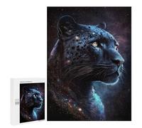Puzzles pour Adolescents 500 PCS Puzzles Galactic Leopard Portrait Puzzle Jeu Manuel Décoration Murale Idéal comme Cadeau pour Toute La Famille 500 PCS