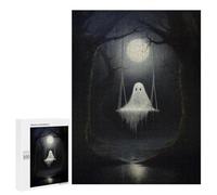 Puzzles pour Adolescents 500 PCS Puzzles Ghostly Swing in Moonlight Puzzle Jeu Manuel Décoration Murale Idéal comme Cadeau pour Toute La Famille 500 PCS