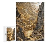 Puzzles pour Adolescents 500 PCS Puzzles Gold Coast Mountain Landscape Puzzle Jeu Manuel Décoration Murale Idéal comme Cadeau pour Toute La Famille 500 PCS