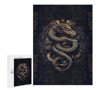 Puzzles pour Adolescents 500 PCS Puzzles pour Adultes Chinese New Year Snake Jeu De Réflexion Amusant Et Humoristique pour Stimuler Le Cerveau 500 PCS