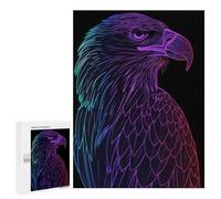 Puzzles pour Adolescents 500 PCS Puzzles pour Adultes Eagle Bird Neon Animal Jeux De Société en Famille Offre Cadeau d'anniversaire pour Toute La Famille 500 PCS