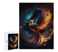 Puzzles pour Adolescents 500 PCS Puzzles pour Adultes Phoenix Rising Fire and Water Harmony Jeux De Société en Famille Offre Cadeau d'anniversaire pour Toute La Famille 500 PCS