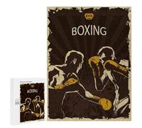 Puzzles pour Adolescents 500 PCS Puzzles Vintage Boxing Match Poster Puzzle Jeu Manuel Décoration Murale Idéal comme Cadeau pour Toute La Famille 500 PCS