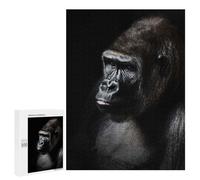 Puzzles pour Adolescents 500 PCS Puzzles Wild Gorilla Face Poster Puzzle Jeu Manuel Décoration Murale Idéal comme Cadeau pour Toute La Famille 500 PCS