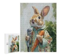 Puzzles pour Adolescents 500 PCS Rabbit Singer with Microphone Puzzles pour Adultes Activités Familiales Interaction Parent-Enfant Jeu Au Design Élégant 500 PCS